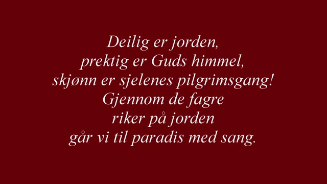 Dejlig er Jorden - Tommy Körberg - Oslo Gospel Choir